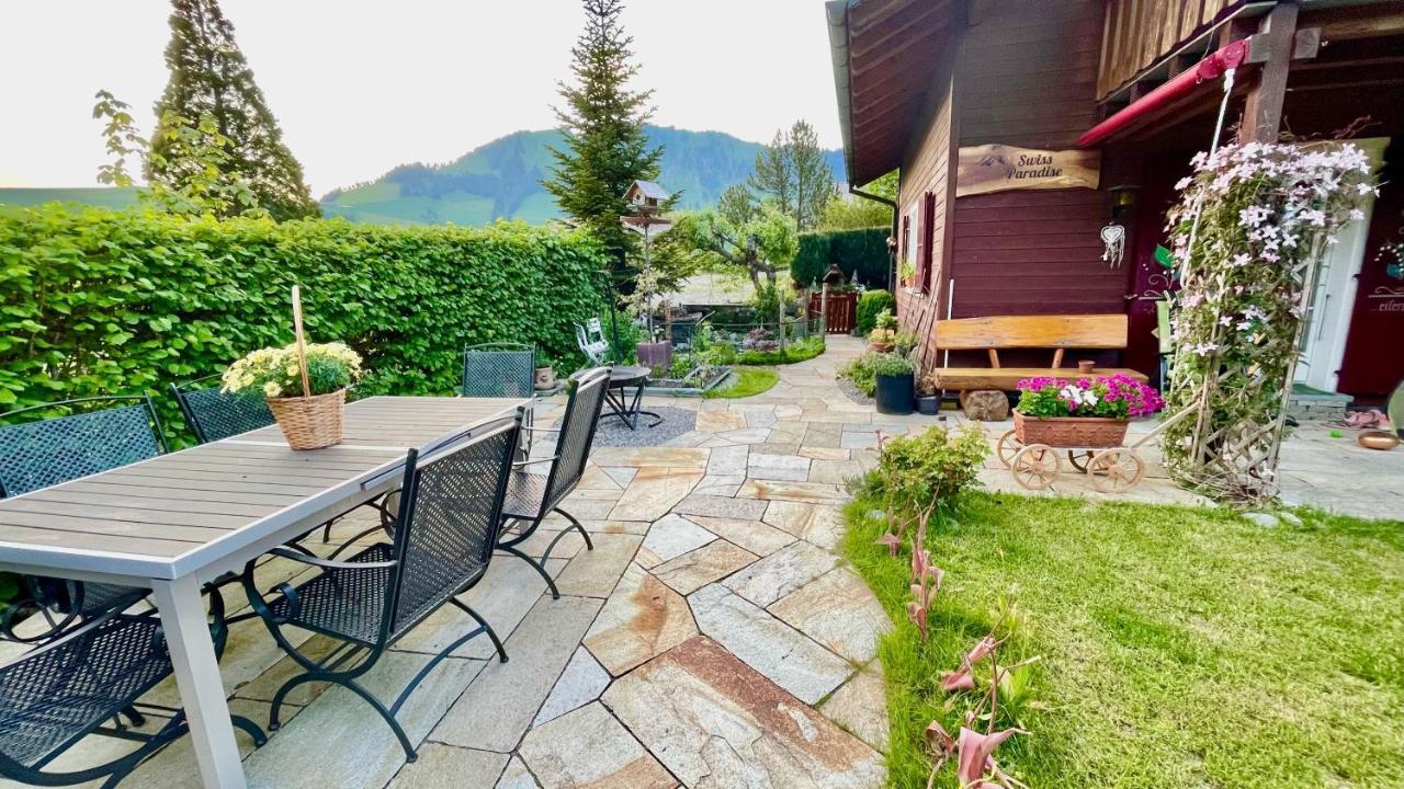 The Swiss Paradise 2 Apartment With Garden, Whirlpool, And Mountain Panorama Wirzweli Bagian luar foto